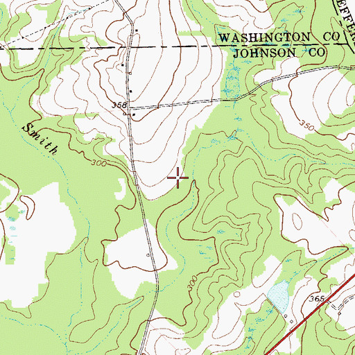 Topographic Map of Lewis Lake, GA