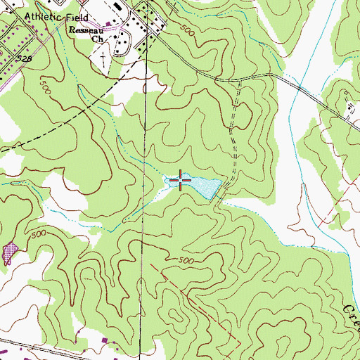 Topographic Map of Rooty Creek Structure Number Five Lake, GA