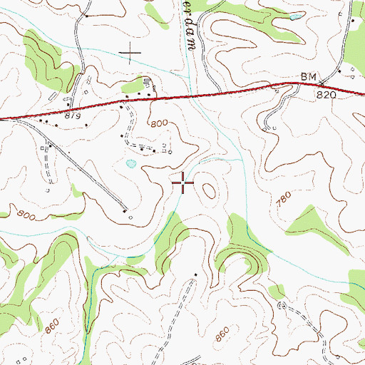 Topographic Map of Reservoir Six, GA