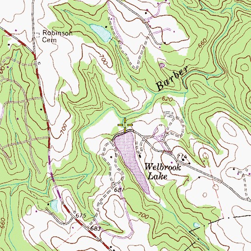 Topographic Map of Bells Lake Dam Two, GA