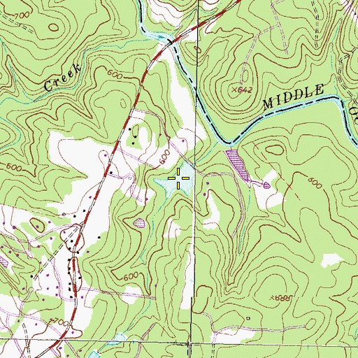 Topographic Map of Britton Estates Lake, GA