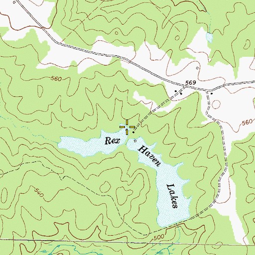 Topographic Map of Rex Haven Lake Number One Dam, GA