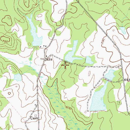 Topographic Map of Boyle Lake Dam Number Three, GA