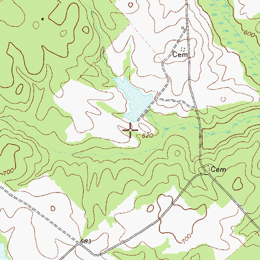 Topographic Map of Boyle Lake Number Five, GA