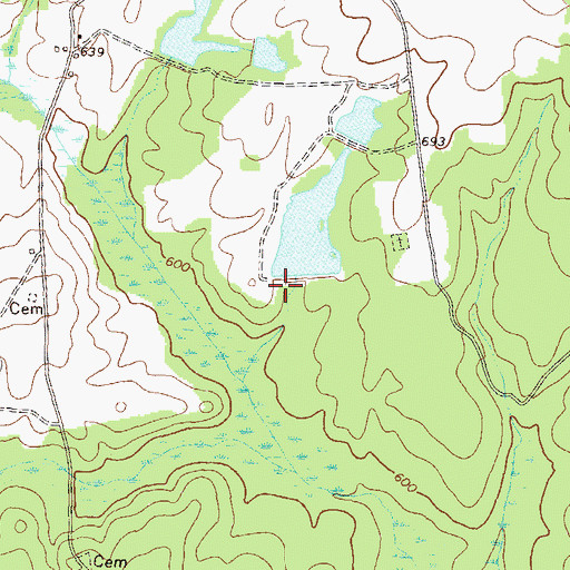 Topographic Map of Boyle Lake Number Four Dam, GA