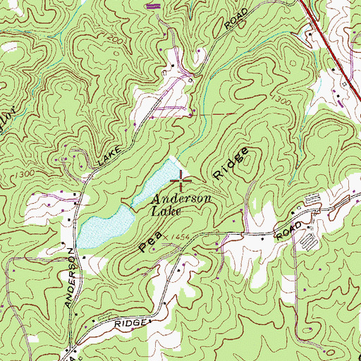 Topographic Map of Anderson Lake Number Two, GA