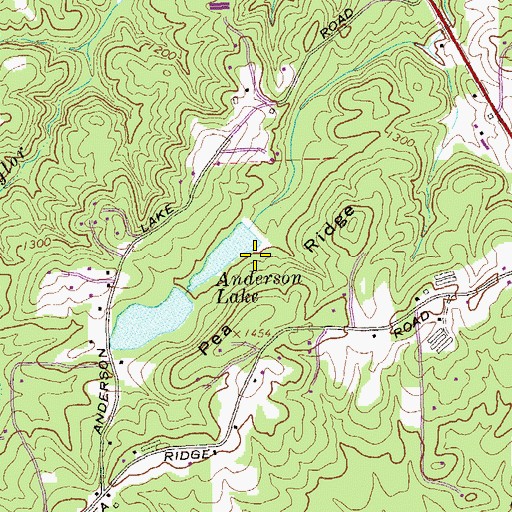 Topographic Map of Anderson Lake Number Two, GA