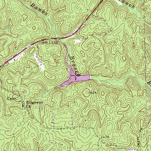 Topographic Map of Miller-Grindley Pond, GA