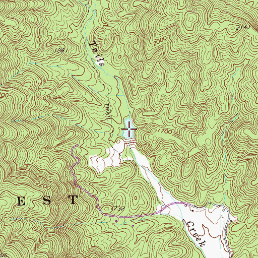 Topographic Map of Corbin Lake, GA