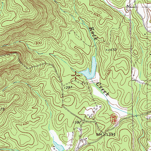 Topographic Map of Mullinax Lake, GA
