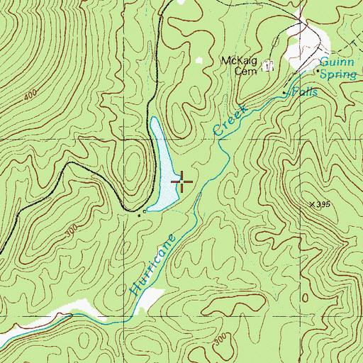 Topographic Map of Johnson Lake Dam, GA