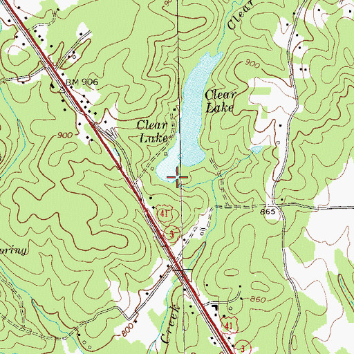 Topographic Map of Clear Lake Dam, GA