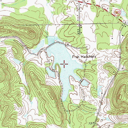 Topographic Map of Amakanata Lake, GA