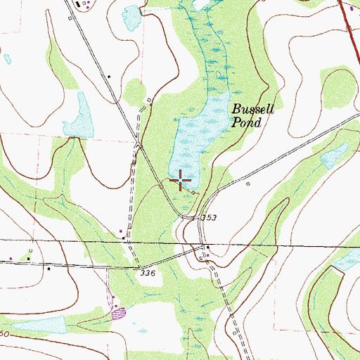 Topographic Map of Bussells Pond Dam, GA