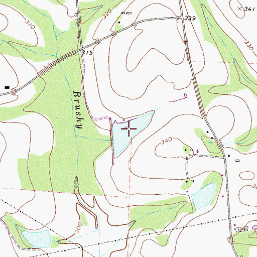Topographic Map of Ewing Lake, GA