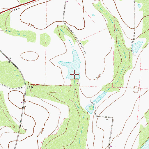 Topographic Map of Gray Lake Dam, GA