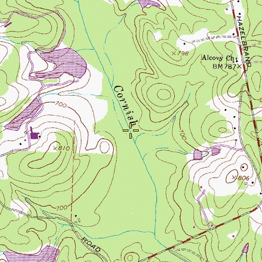 Topographic Map of Lower Williams Lake Dam, GA