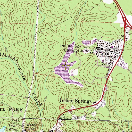 Topographic Map of Luce Lake, GA