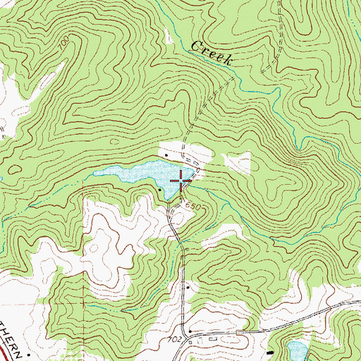 Topographic Map of Pierson Lake Dam, GA