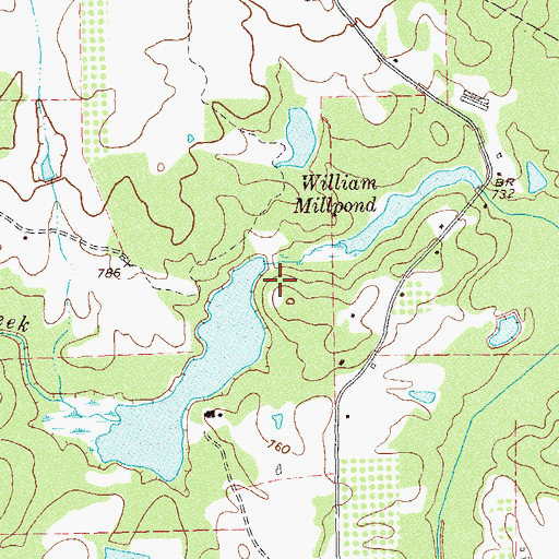 Topographic Map of Potato Creek Structure Number 66 Dam, GA