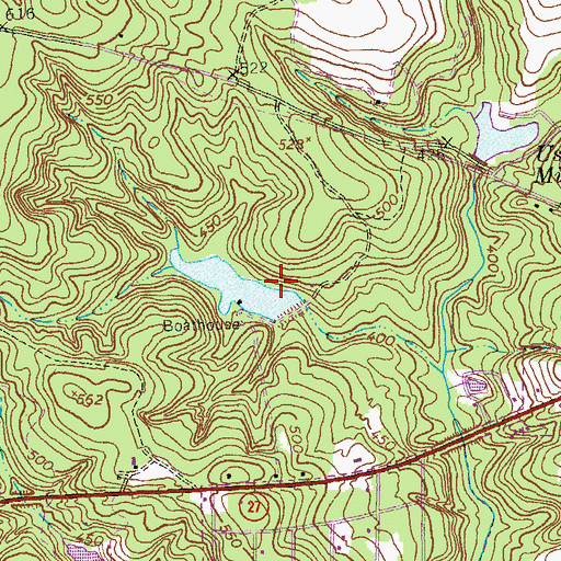 Topographic Map of Forts Pond Dam, GA