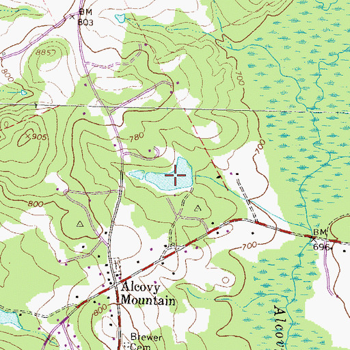 Topographic Map of Hodges Lake, GA
