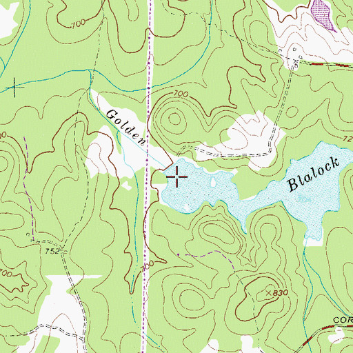 Topographic Map of Blalock Lake Number One Dam, GA