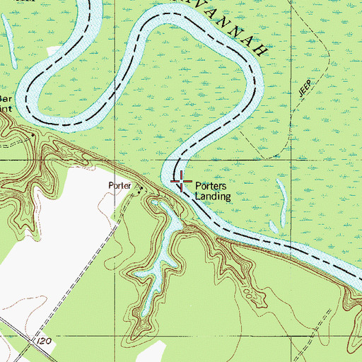 Topographic Map of Hodges Pond, GA