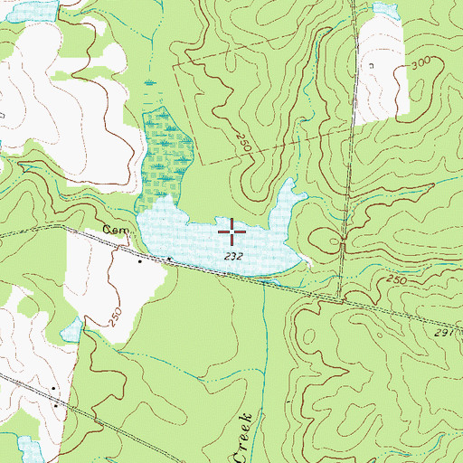 Topographic Map of General Land Corporation Lake, GA