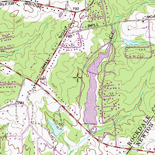 Topographic Map of Dickson Lake, GA