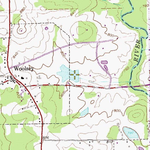 Topographic Map of Dungan Lake Dam, GA
