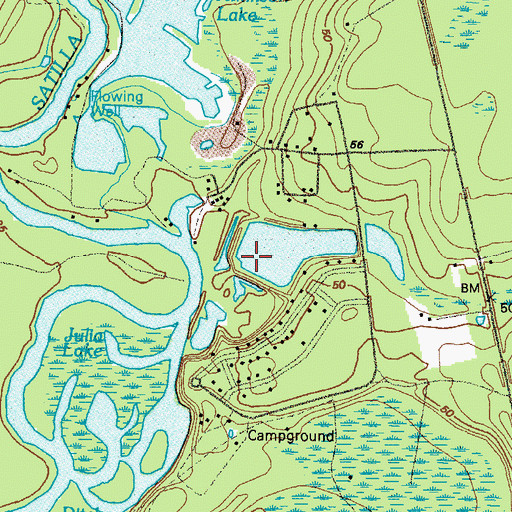 Topographic Map of Deerwood Lake, GA