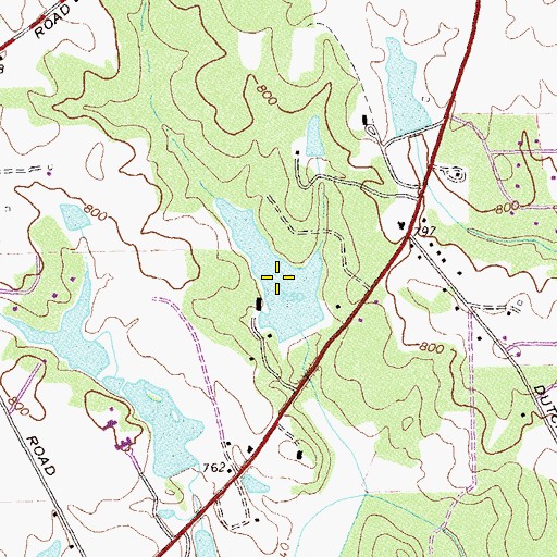 Topographic Map of Mize Lake, GA