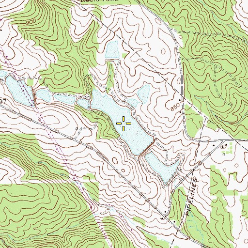 Topographic Map of Crouch Lake Number Two, GA