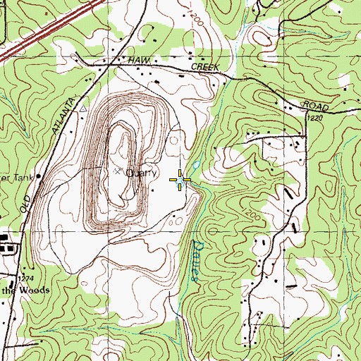 Topographic Map of Wilkie, GA