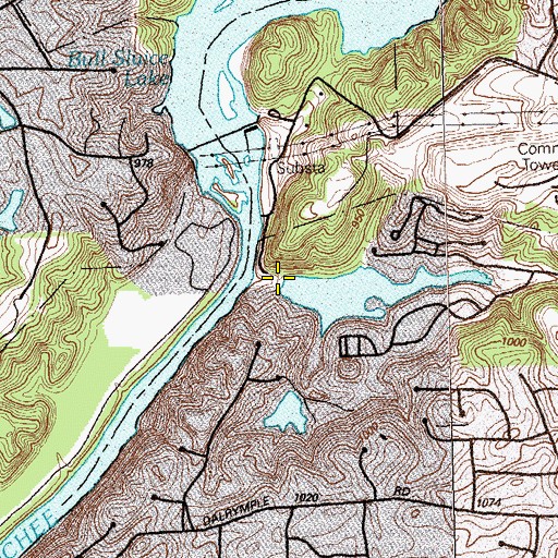 Topographic Map of Orkin Lake Dam, GA