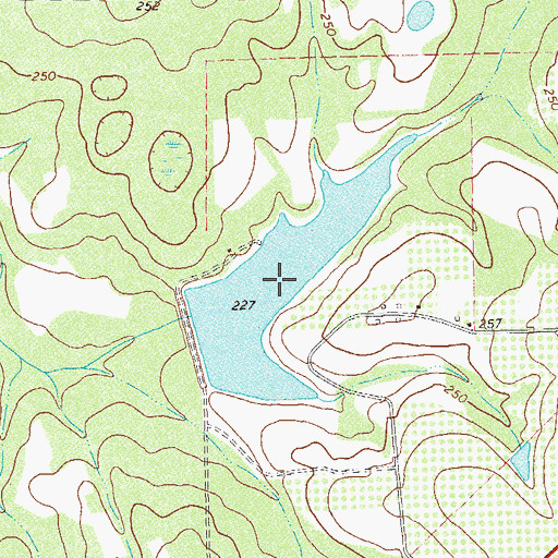 Topographic Map of Bricknell Lake, GA
