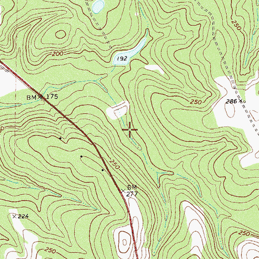 Topographic Map of Davis Lake, GA