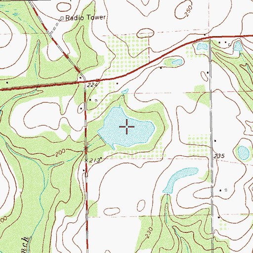 Topographic Map of Ward Lake, GA