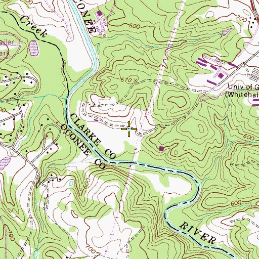 Topographic Map of J S Ivy Lake, GA
