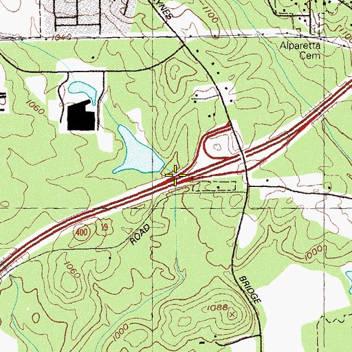 Topographic Map of Morrison Dam, GA