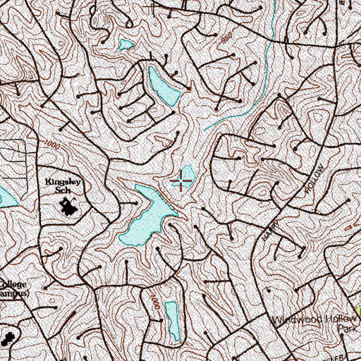 Topographic Map of Kingsley Lake, GA