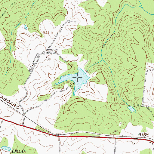 Topographic Map of Terry Lake, GA