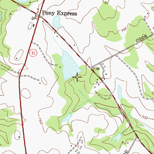 Topographic Map of Mores Pond Dam, GA