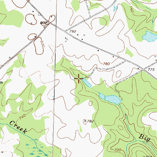 Topographic Map of Adcock Dam, GA