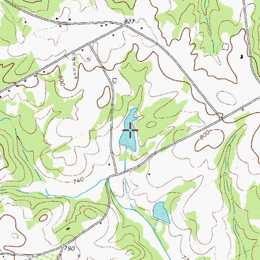 Topographic Map of Mathis Lake, GA