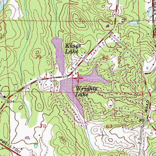 Topographic Map of High Loch Dam, GA
