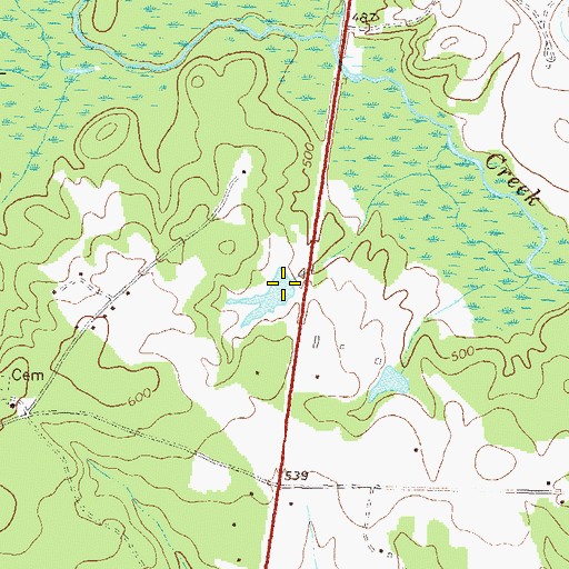 Topographic Map of Youngblood Dam, GA