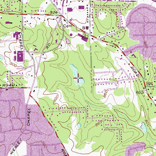 Topographic Map of Sterling Lake, GA