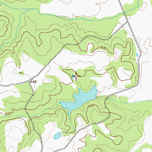 Topographic Map of Toombs Lake Dam, GA